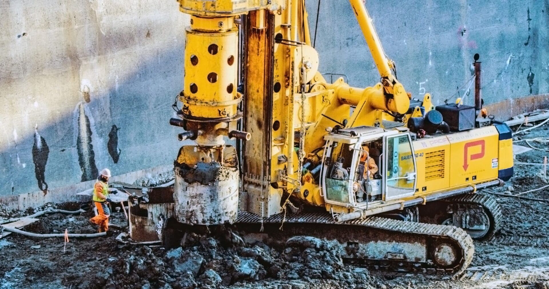Pacific Foundation deep foundation drilling on infrastructure work Pacific Foundation deep foundation drilling on infrastructure work