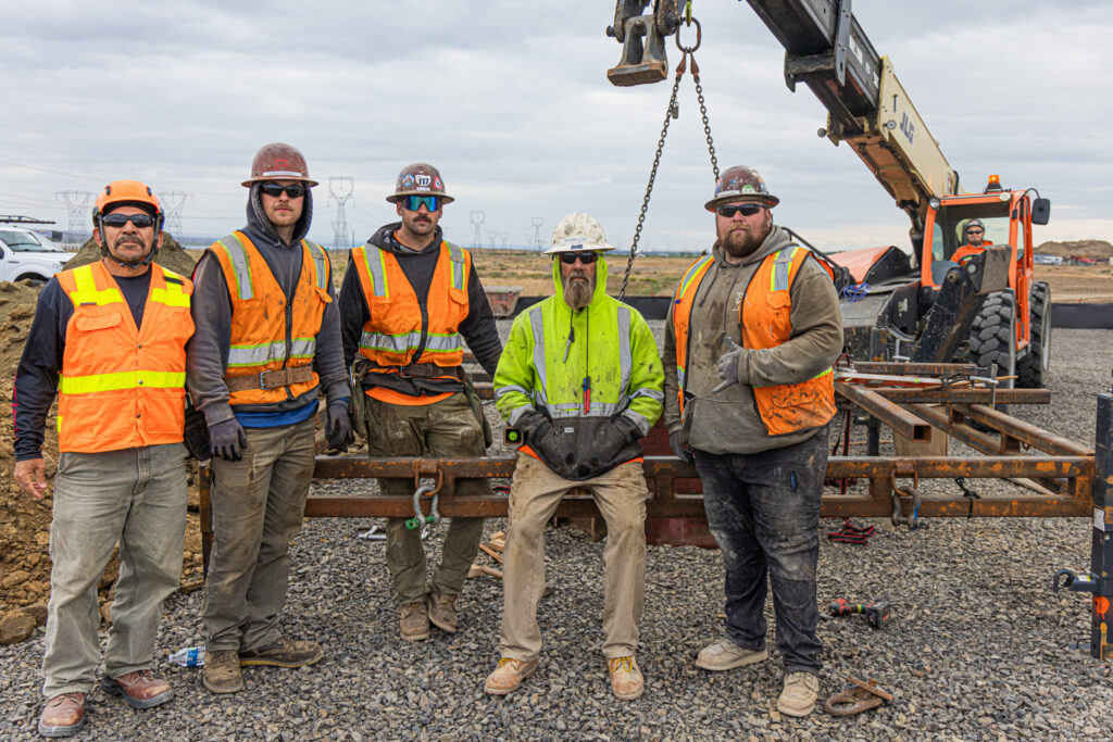 Pacific Foundation crew at Tower Solar near Boardman, Oregon.